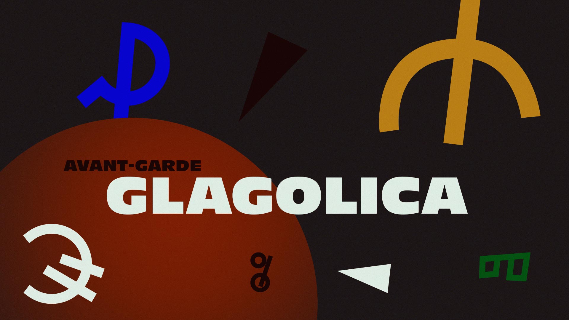 Sketches of Glagolitic and avant-garde fusion